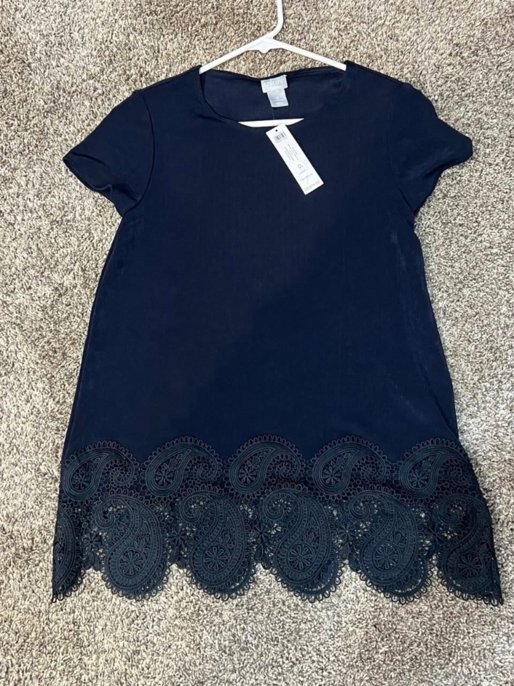 SIZE 0 TRAVELERS NAVY BLUE TUNIC